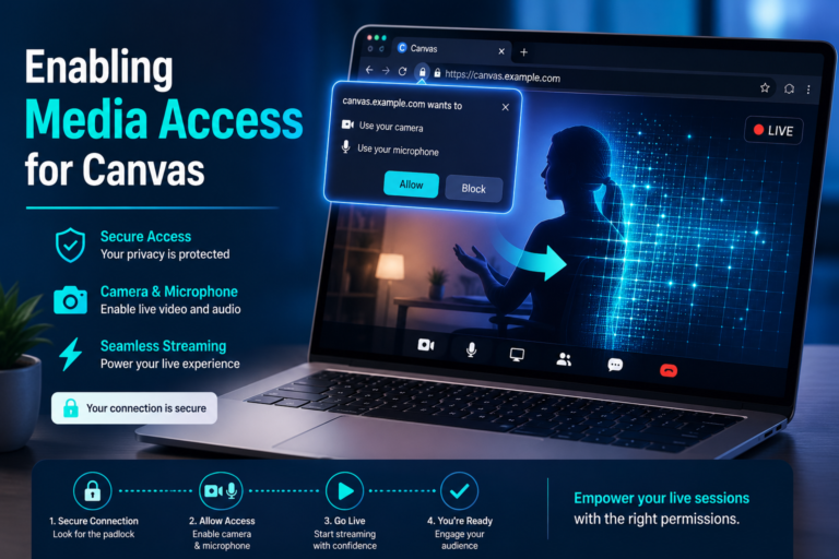 Allowing Canvas to Access Your Microphone and Webcam