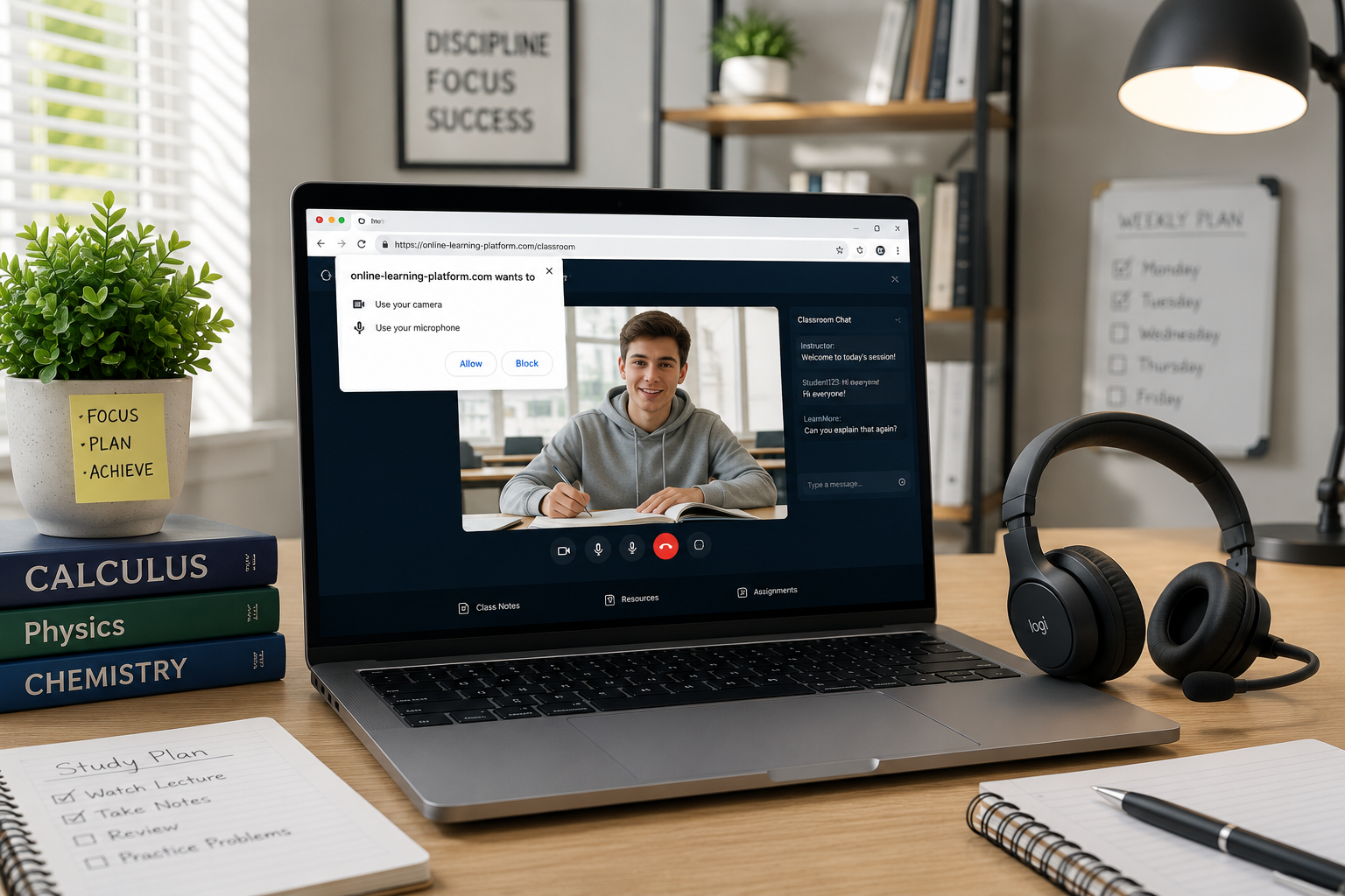 How to Allow Canvas to Access Your Microphone and Webcam