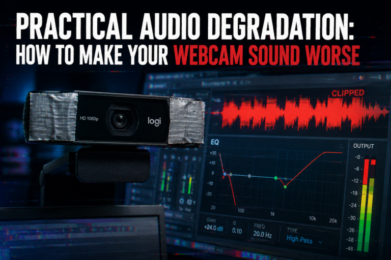 How to Make Logitech 1080p Pro Webcam Sound Worse